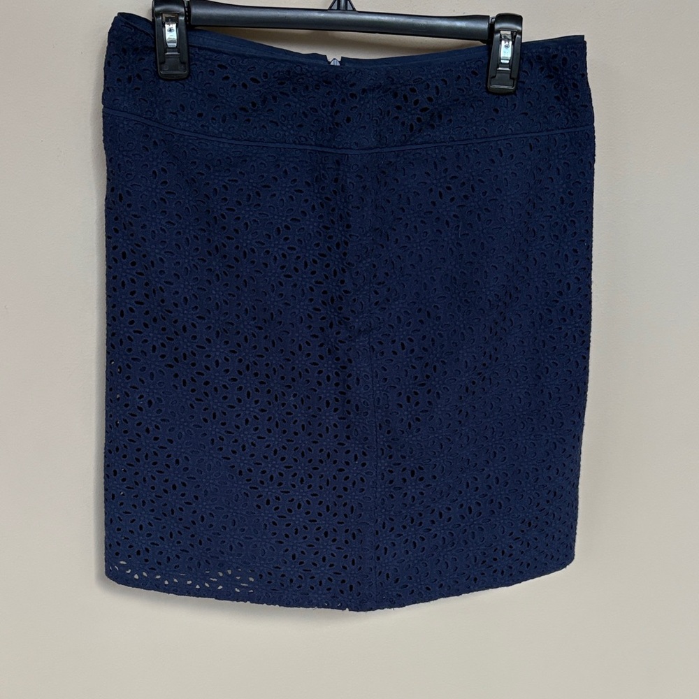 Saint Tropez West Navy Lace Pencil Skirt
